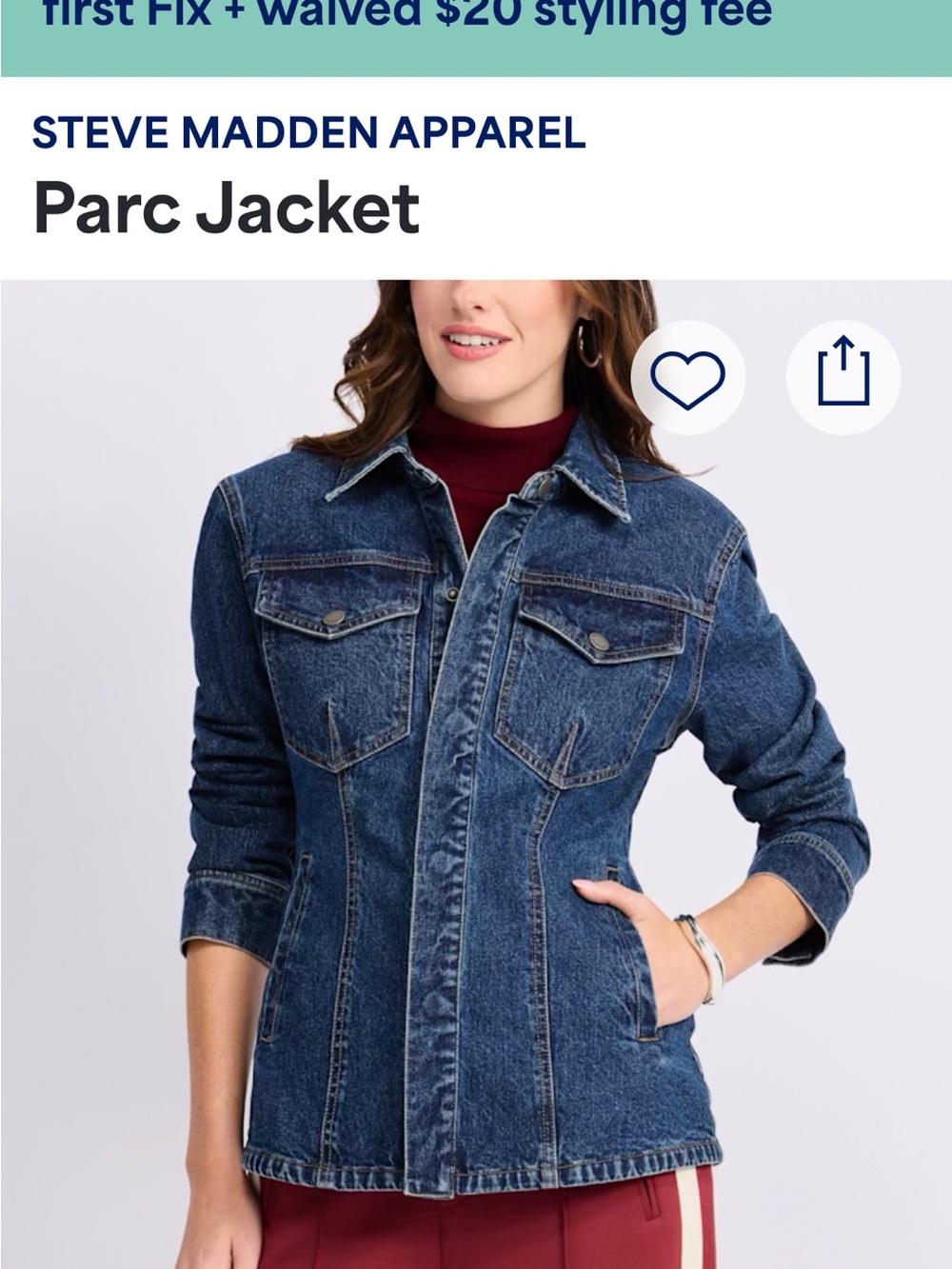Steve Madden Dark Blue Denim Jacket - Women's
